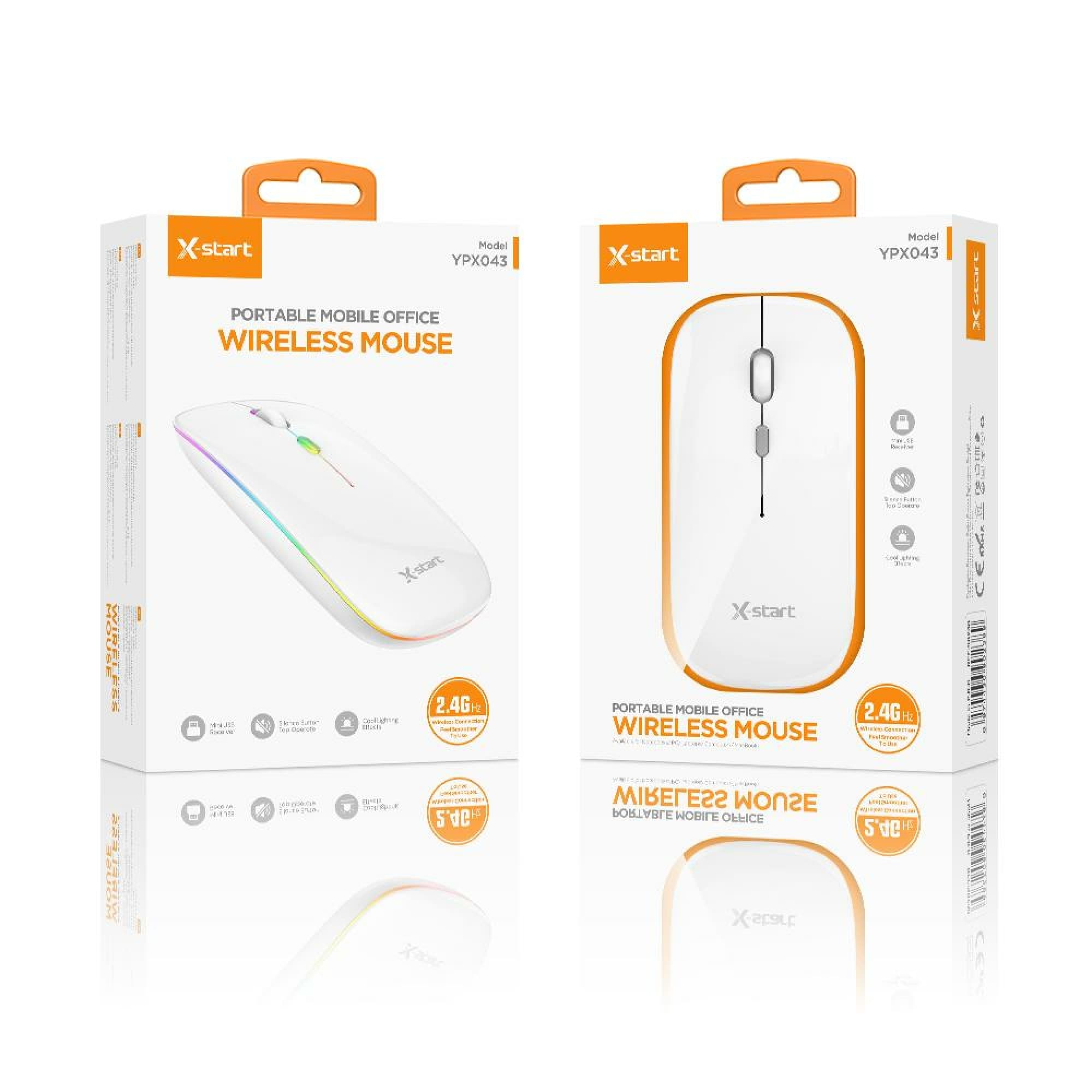 X-Start (YPX043) - Mouse-uri, 1.000 DPI, conexiune 2.4G, OneSignal, White 1