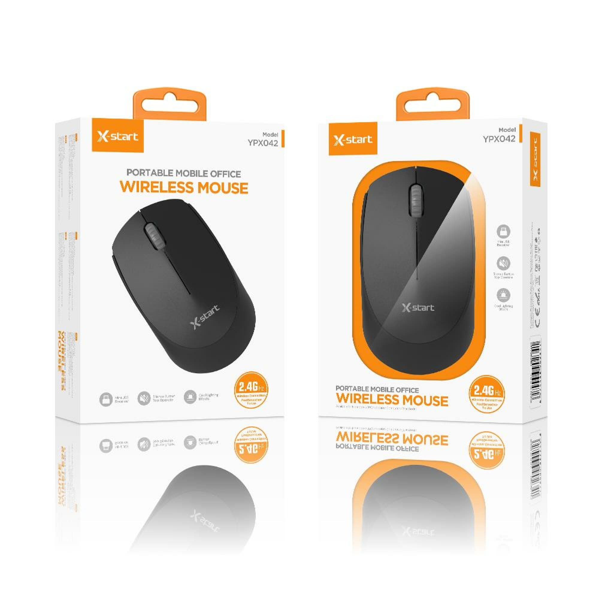X-Start (YPX042) - Mouse-uri, 1.000 DPI, conexiune 2.4G, OneSignal, Black 1
