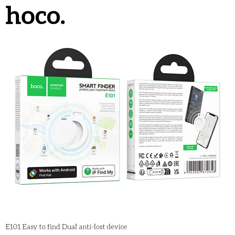 Hoco (E101) » Dispozitiv TAG, BT, Dual, iOS / Android | Black