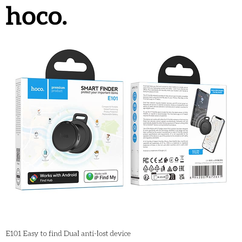 Hoco (E101) » Dispozitiv TAG, BT, Dual, iOS / Android | Black