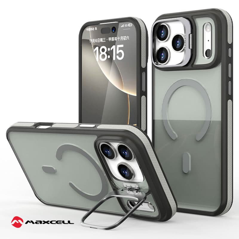 Husa KickStand » iPhone 17 Air, Heavy Grip hone, MagCase, CamBracket,Titanium Grey 1