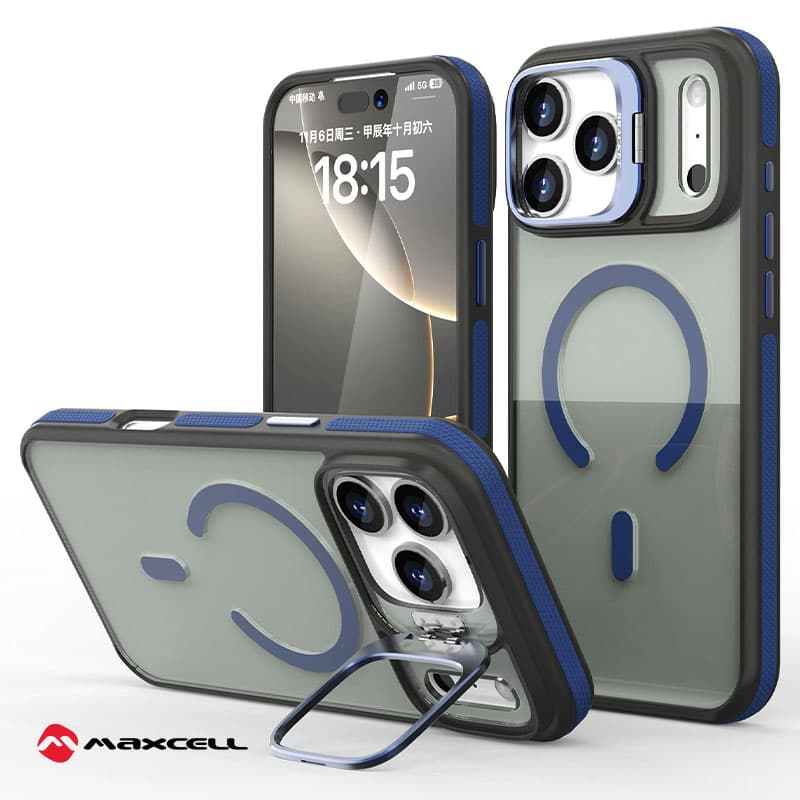 Husa KickStand » iPhone 16, Heavy Grip hone, MagCase, CamBracket,Deep Blue 1