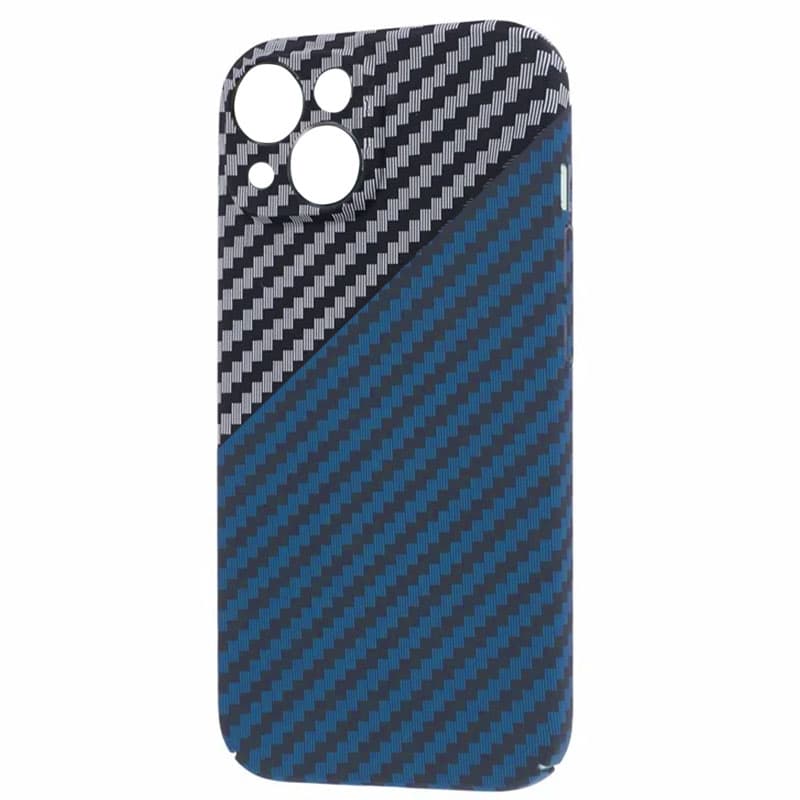Husa iPefet Carbon » iPhone 14 Pro Max, Kevlar Pattern, Blue / Grey 1