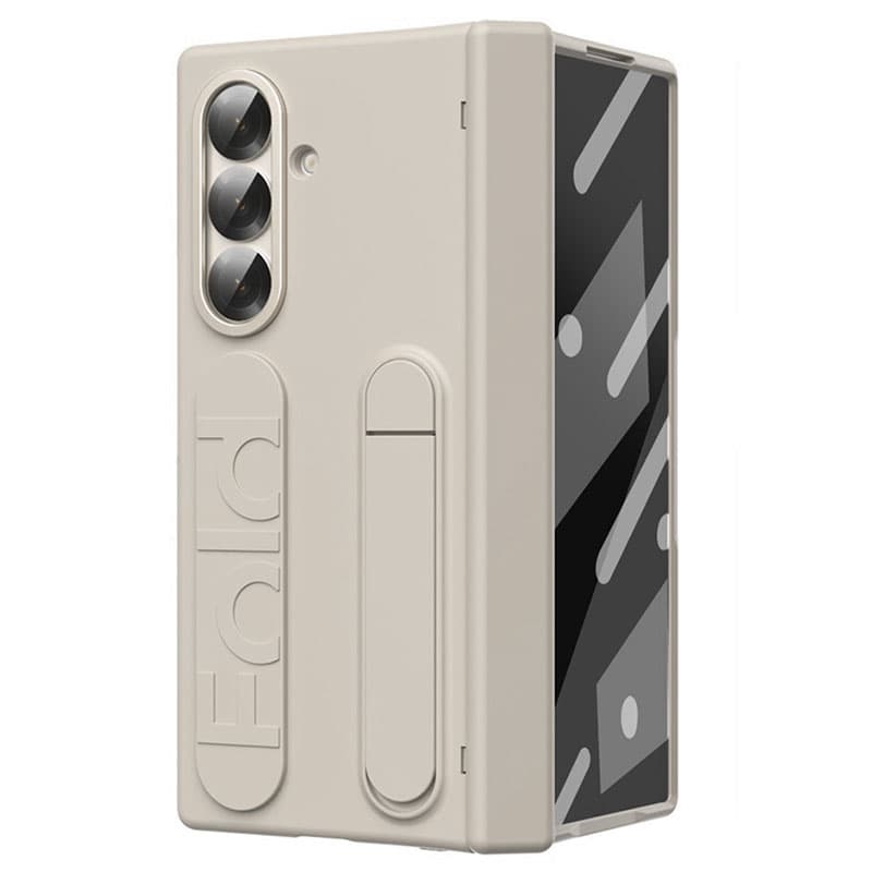 Husa Strip, Samsung Z Fold 7, cu Maner de Sustinere, Beige 1