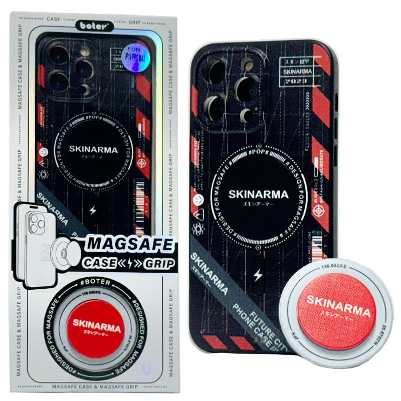 Husa Boter » iPhone Samsung A34, Magnet MagCase + PopGrip hone, Model,SKINARMA #E