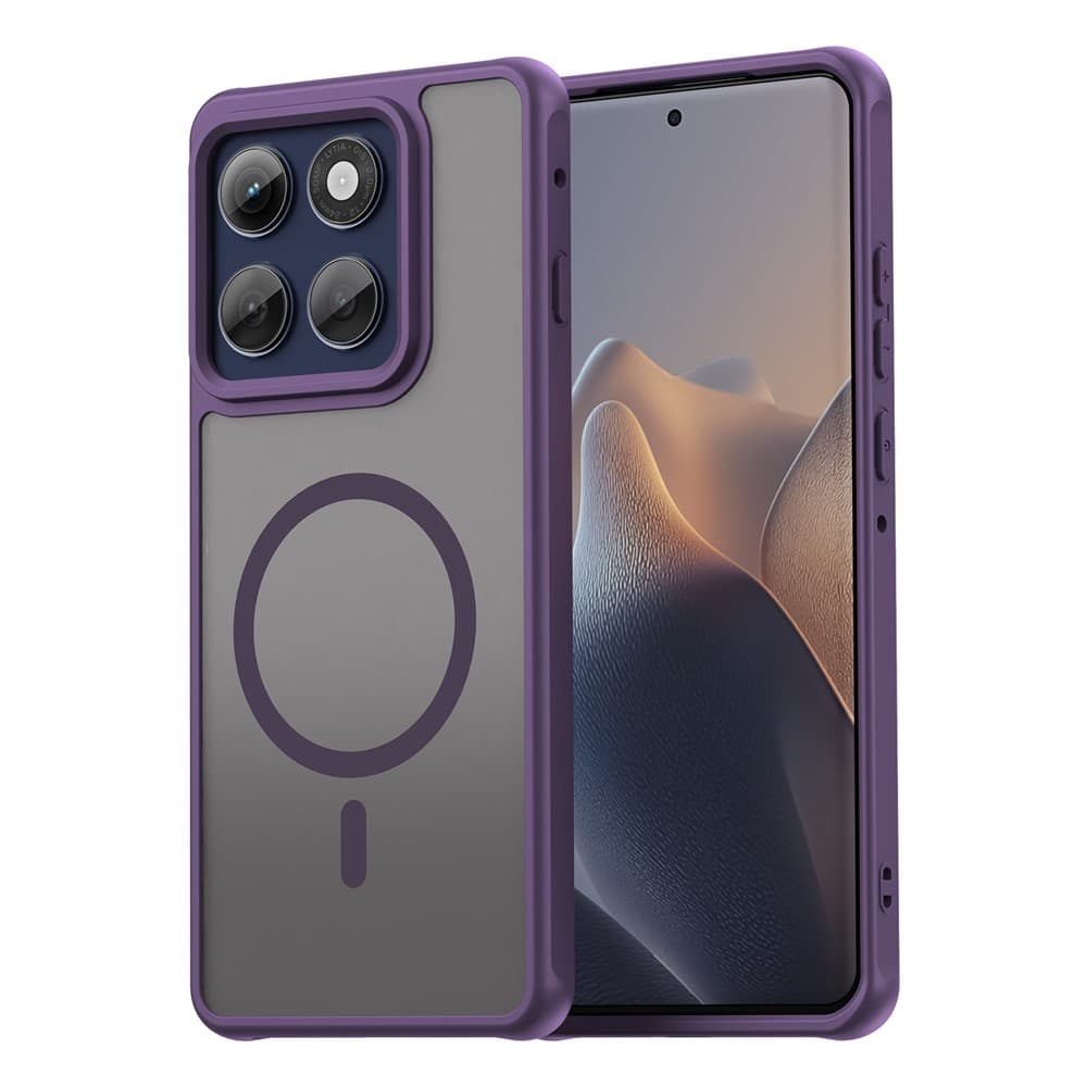 Husa MagFrost Pro » Motorola Edge 60 Pro, Matte MagSafe, Frosted frame, Purple 1