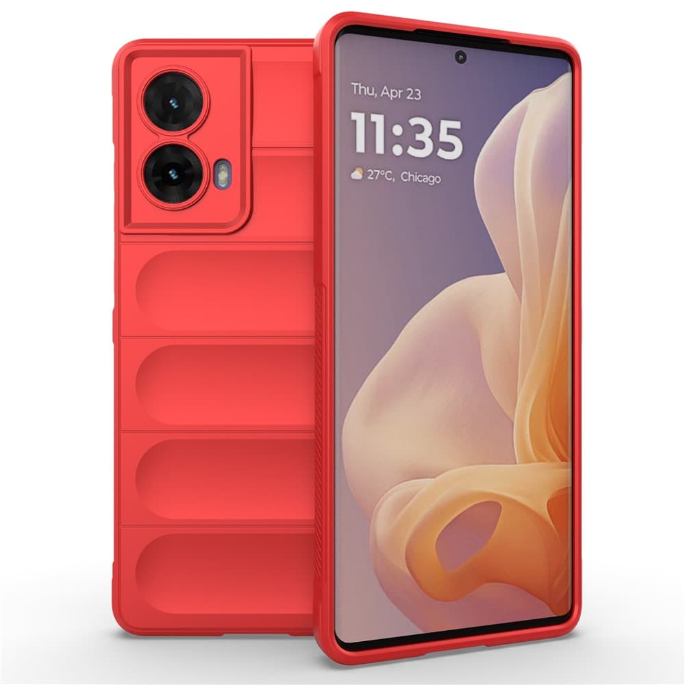 Husa Wave » Motorola Edge 50 Neo, Grip Anti-Shock, TPU, Pure Red