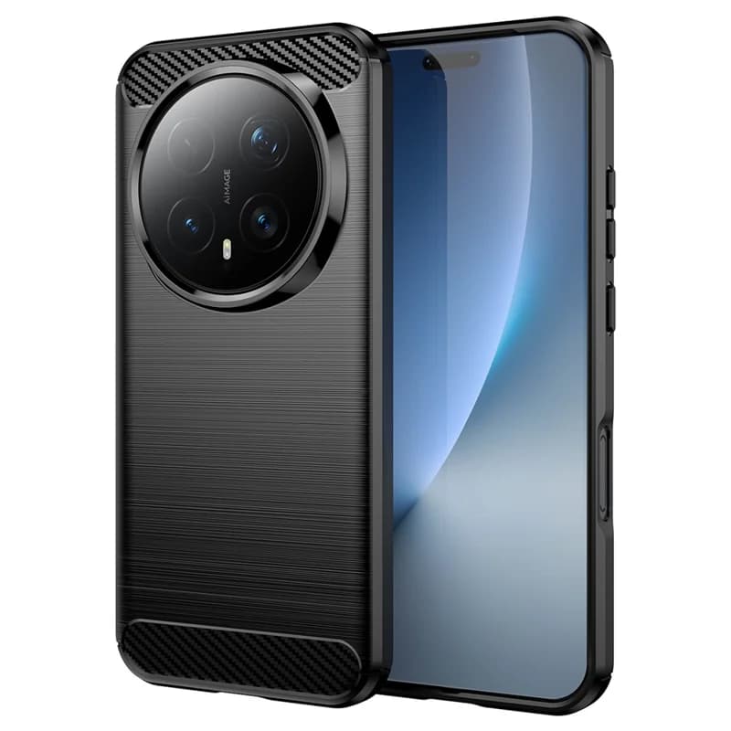 Husa Brush » Honor 600 Pro, TPU, Metall Look, Black 1