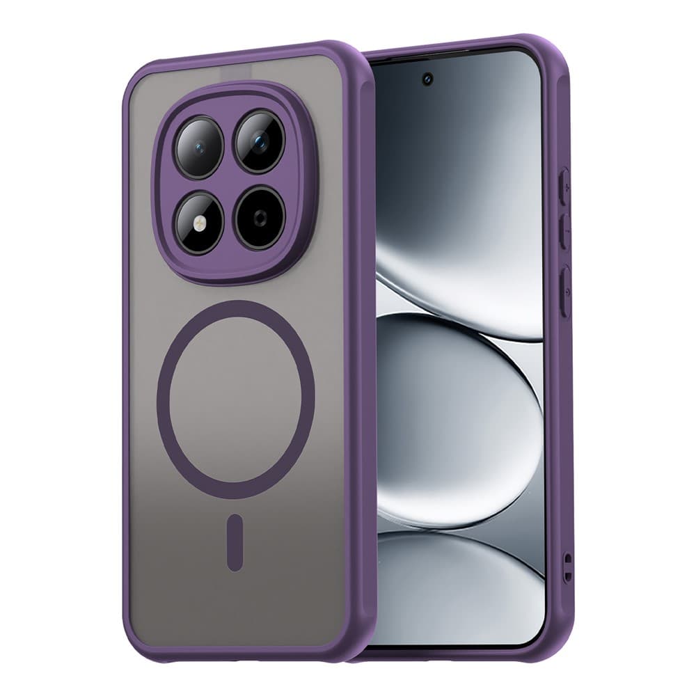 Husa MagFrost Pro » Xiaomi Redmi Note 15 Pro 5G, Matte MagSafe, Frosted frame, Purple 1