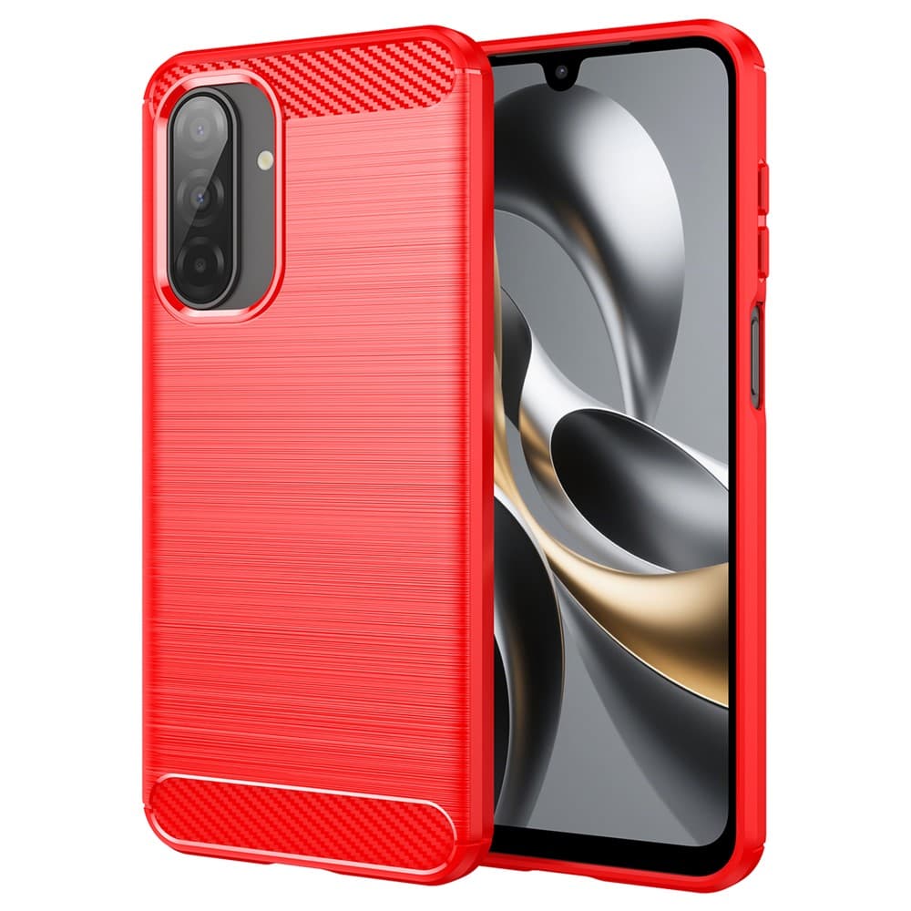 Husa Brush » Samsung A17, TPU, Metall Look, Red 1