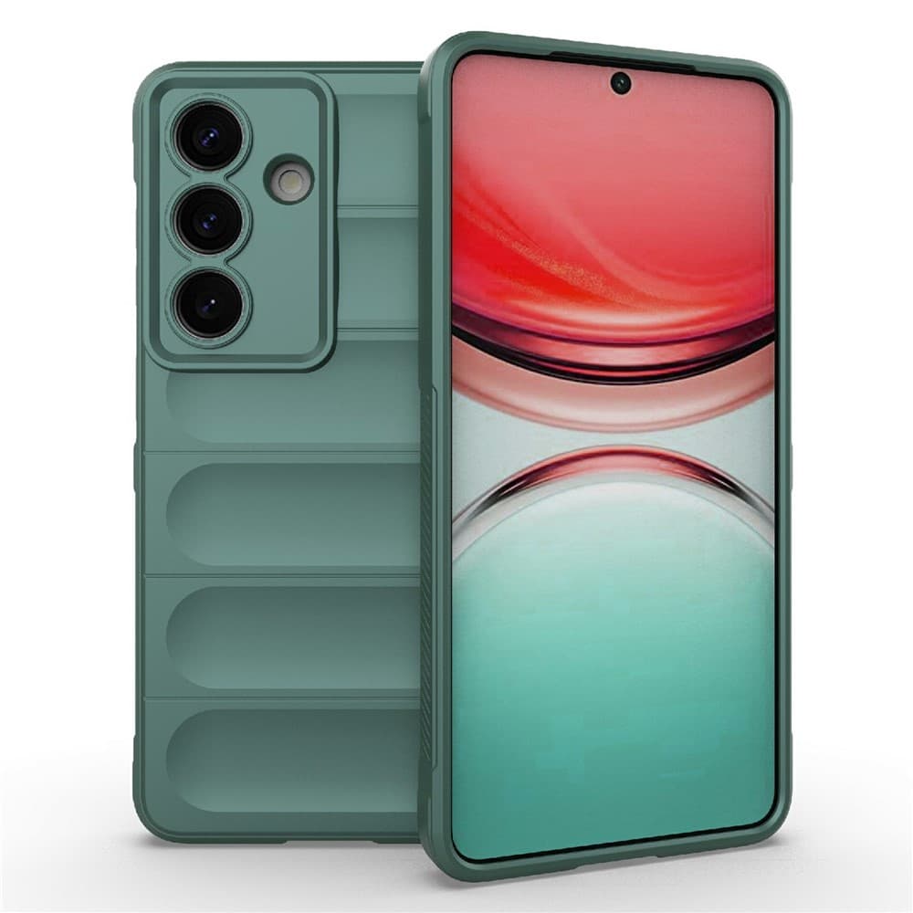 Husa Wave » Samsung Galaxy S26 Plus, Grip Microfiber, ShockProof, Deep Green 1