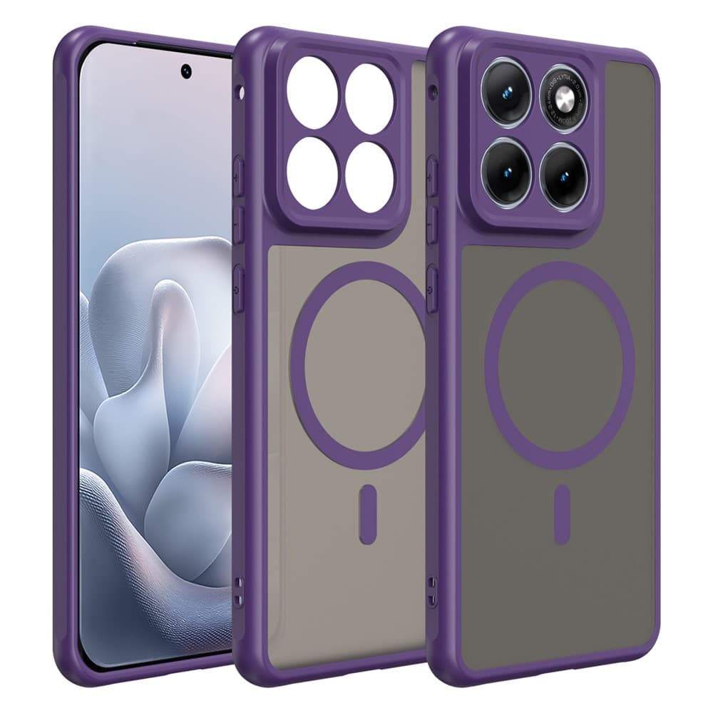 Husa MagFrost Pro » Motorola Edge 70 Fusion, Matte MagSafe, Frosted frame, Purple 1