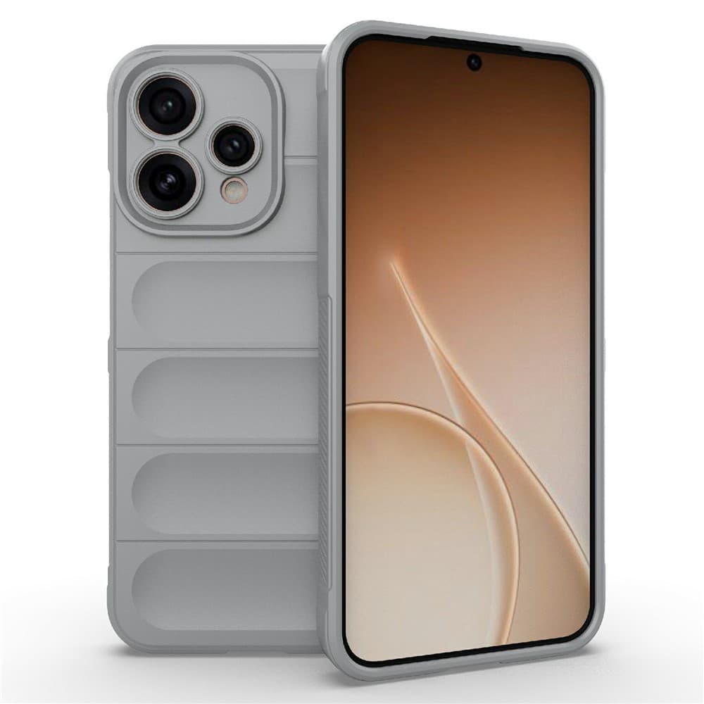 Husa Wave » Oppo Reno 15, Grip Anti-Shock, TPU, Smoke Grey 1