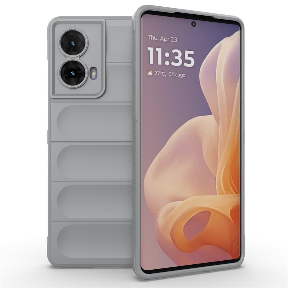 Husa Wave » Motorola Edge 50 Neo, Grip Anti-Shock, TPU, Smoke Grey 1