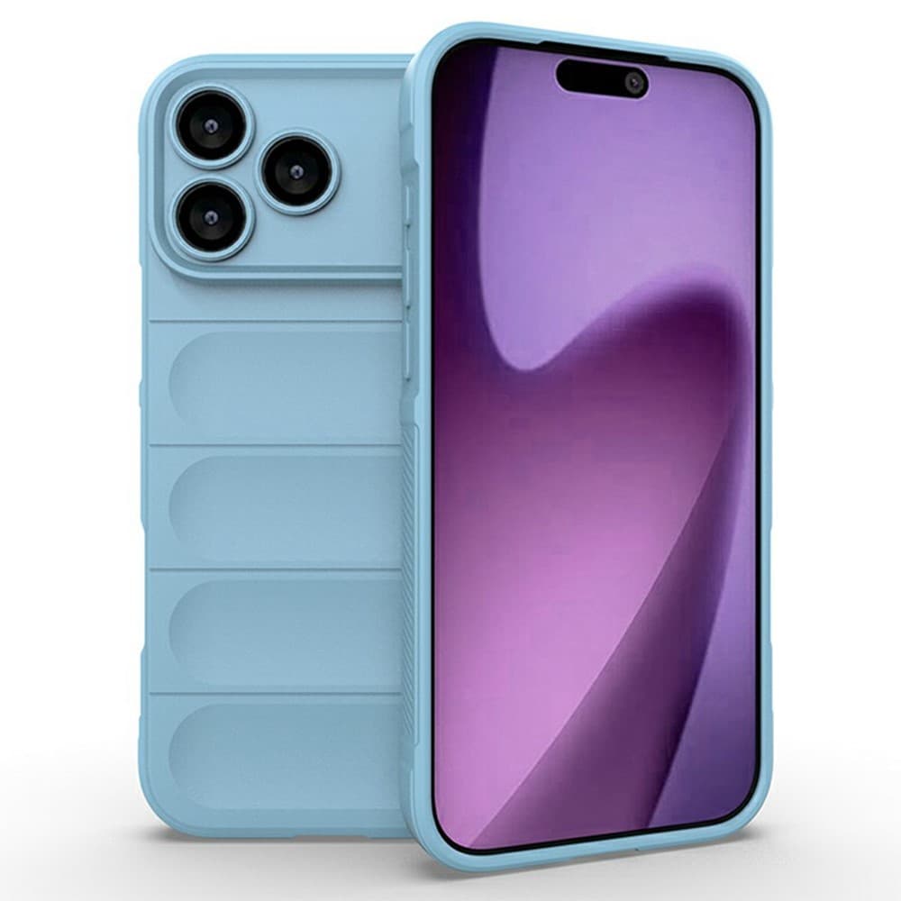 Husa Wave » iPhone 17 Pro Max, Grip Microfiber, ShockProof, Baby Blue