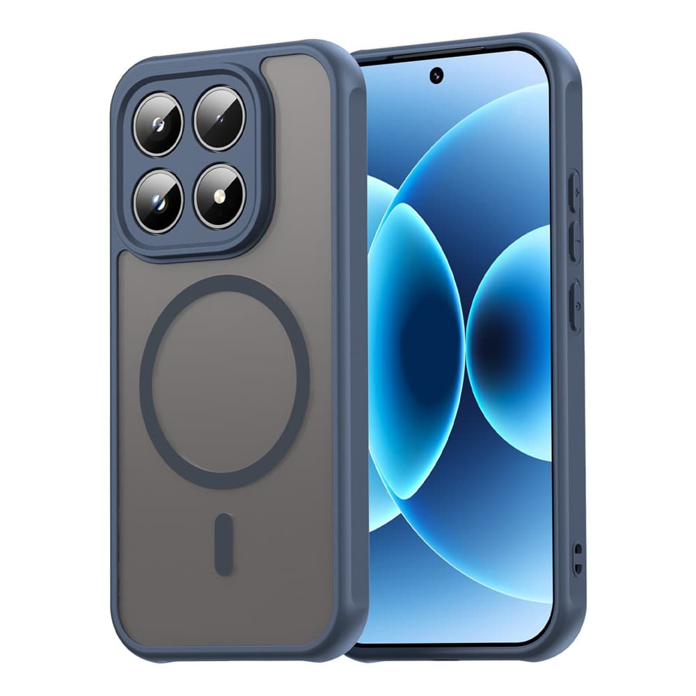 Husa MagFrost Pro » Xiaomi 17, Matte MagSafe, Frosted frame, Navy Blue