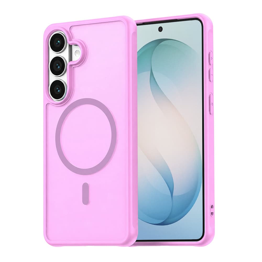 Husa MagFrost Pro » Samsung Galaxy S26 - Matte MagSafe, Frosted, frame Pink 1