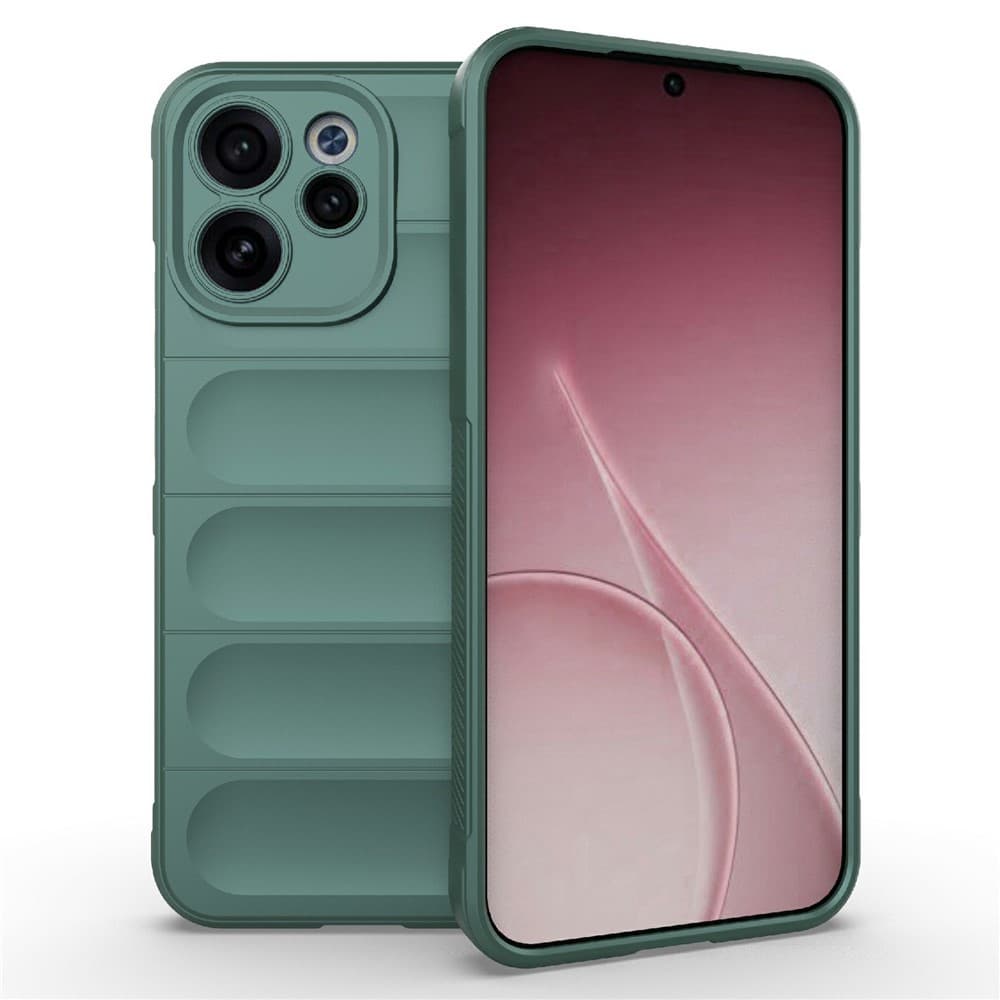 Husa Wave » Oppo Reno 15F, Grip Anti-Shock, TPU, Deep Green 1