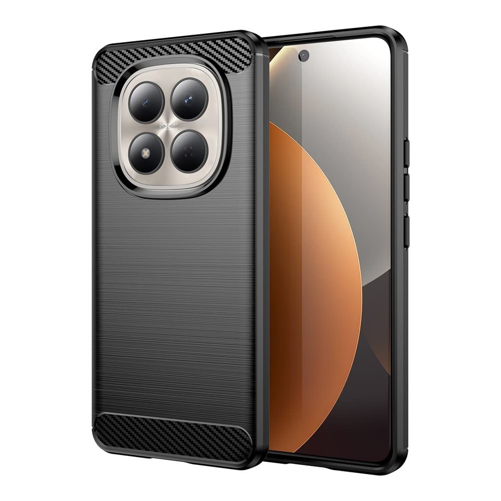 Husa Brush » Xiaomi Redmi Note 15 Pro 4G, TPU, Metall Look, Black 1