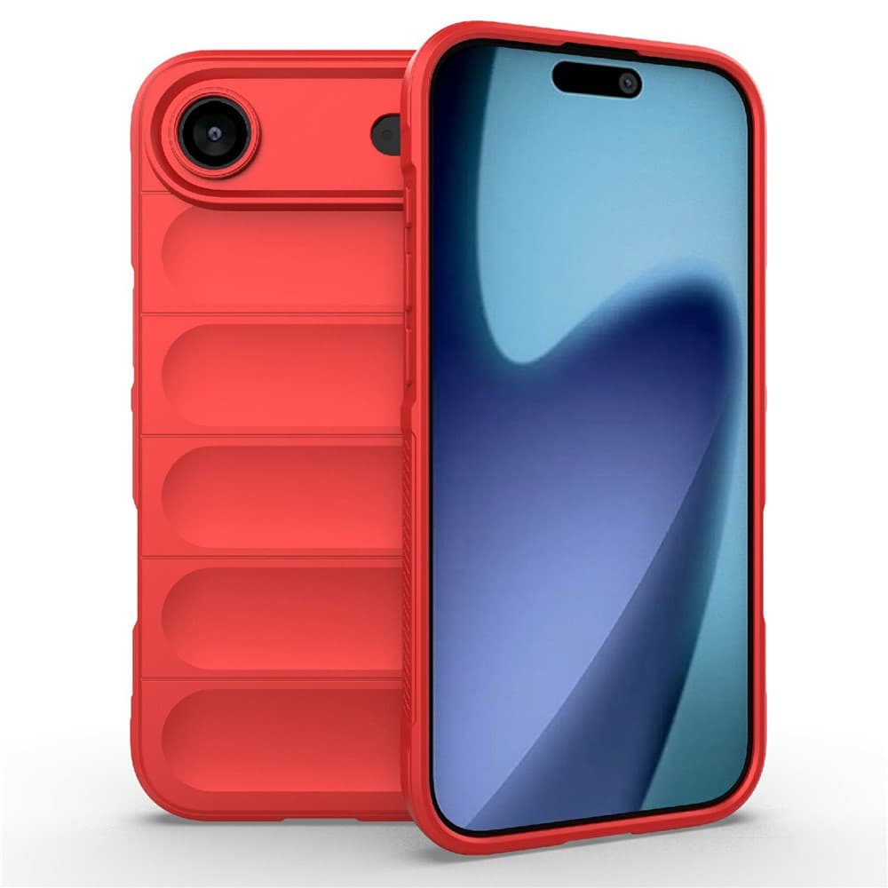 Husa Wave » iPhone 17 Air, Grip Microfiber, ShockProof, Pure Red 1
