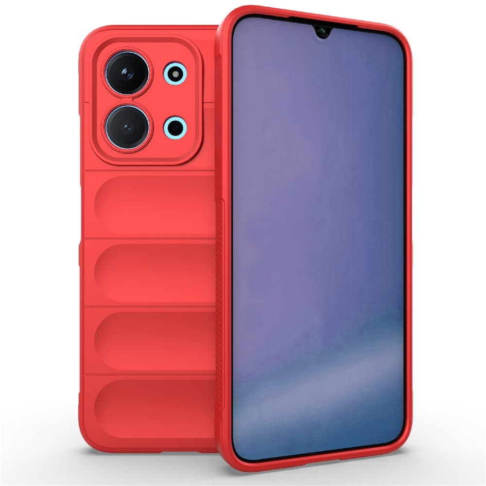 Husa Wave » Xiaomi Redmi 15C, Grip Anti-Shock, TPU, Pure Red 1