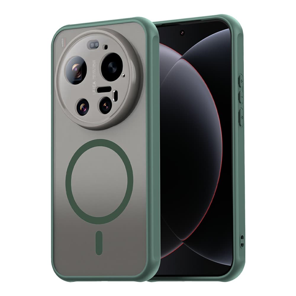 Husa MagFrost Pro » Xiaomi 17 Ultra, Matte MagSafe, Frosted frame, Deep Green 1