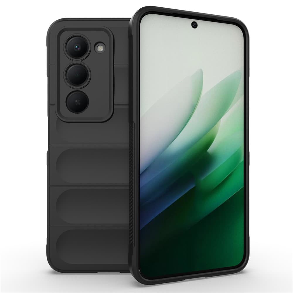 Husa Wave » Xiaomi Redmi Note 15 5G, Grip Microfiber, ShockProof, Night Black 1