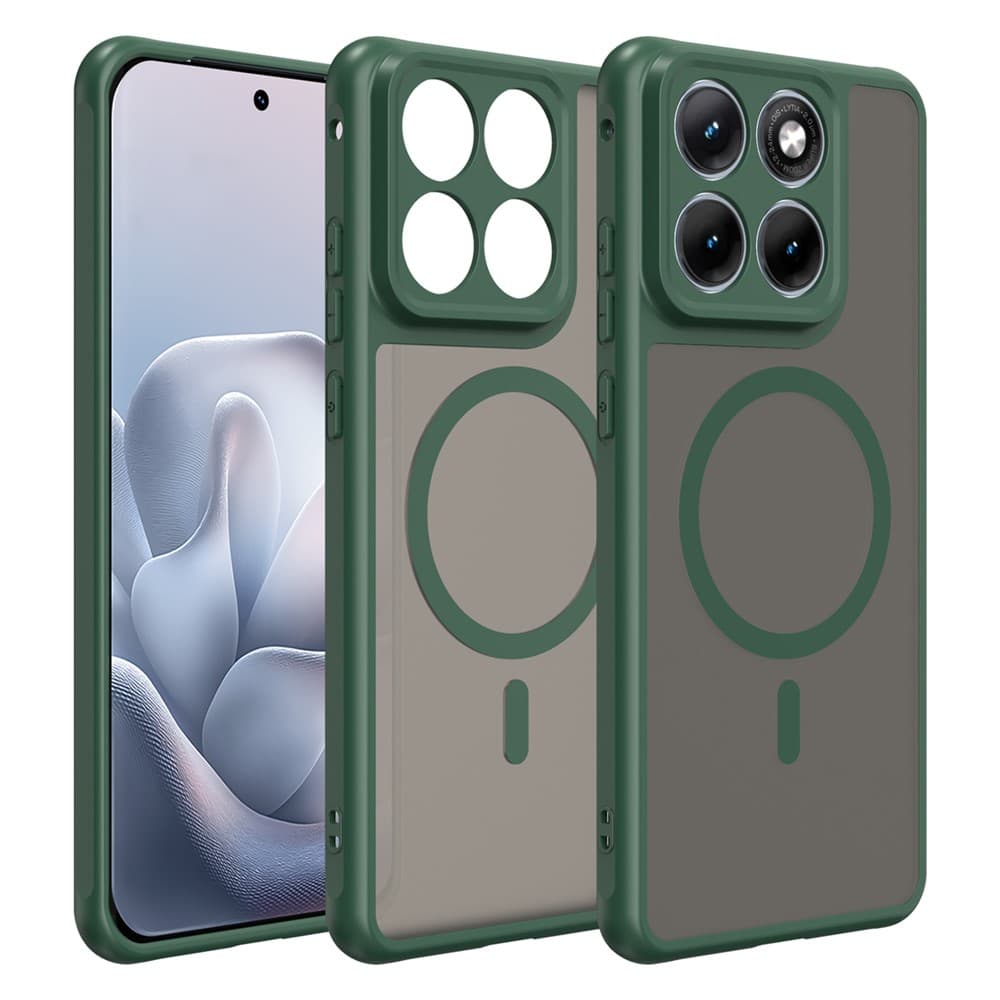 Husa MagFrost Pro » Motorola Edge 70 Fusion, Matte MagSafe, Frosted frame, Deep Green 1