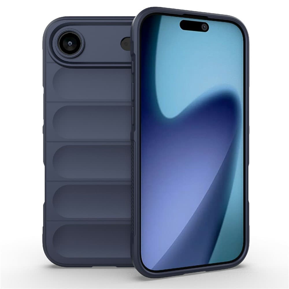 Husa Wave » iPhone 17 Air, Grip Microfiber, ShockProof, Navy Blue