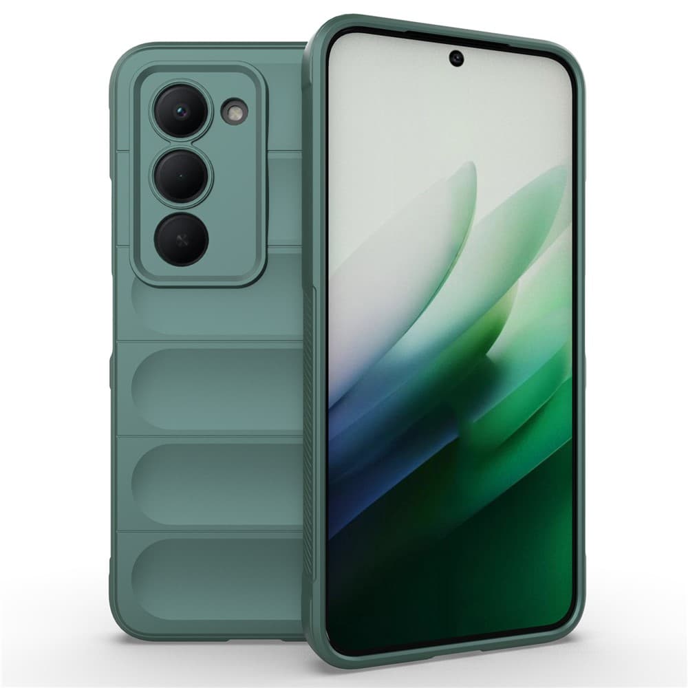 Husa Wave » Xiaomi Redmi Note 15 5G, Grip Microfiber, ShockProof, Deep Green 1