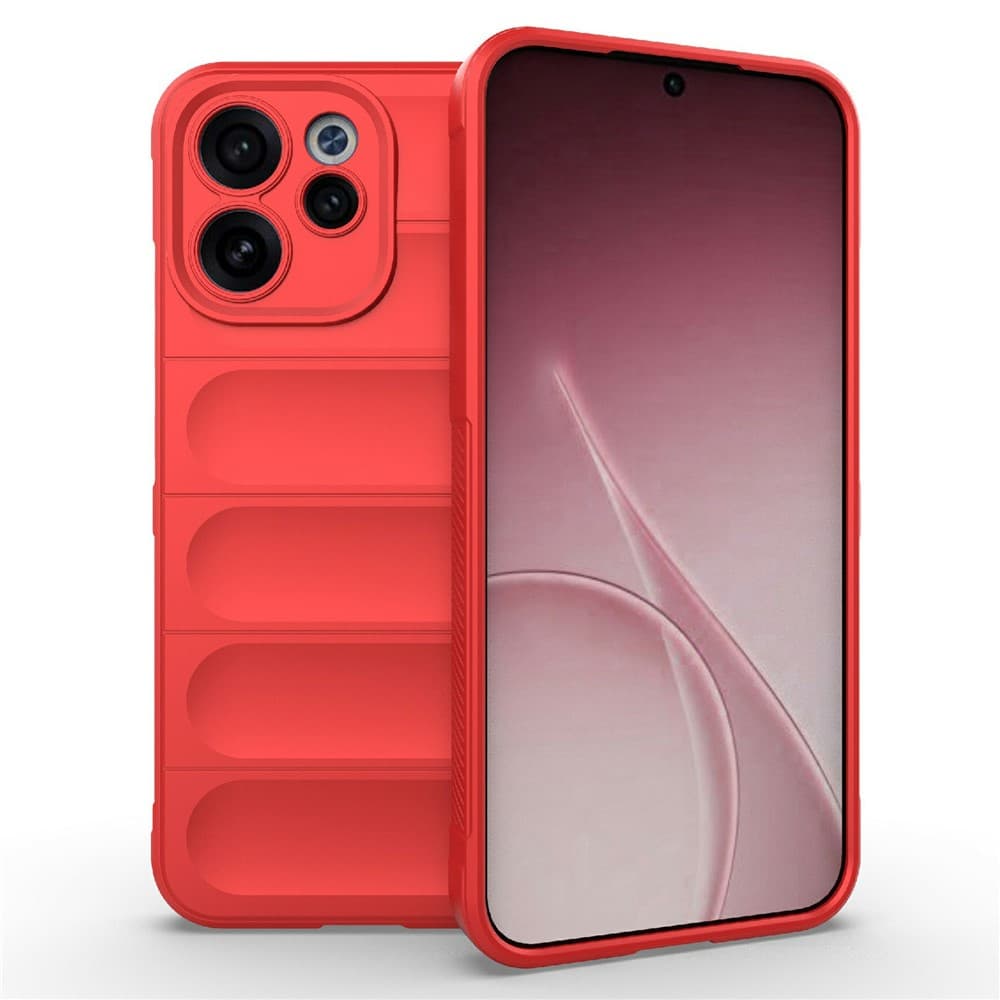 Husa Wave » Oppo Reno 15F, Grip Anti-Shock, TPU, Pure Red 1