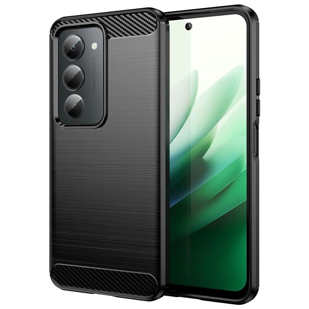 Husa Brush » Xiaomi Redmi Note 15 5G, TPU, Metall Look, Black 1