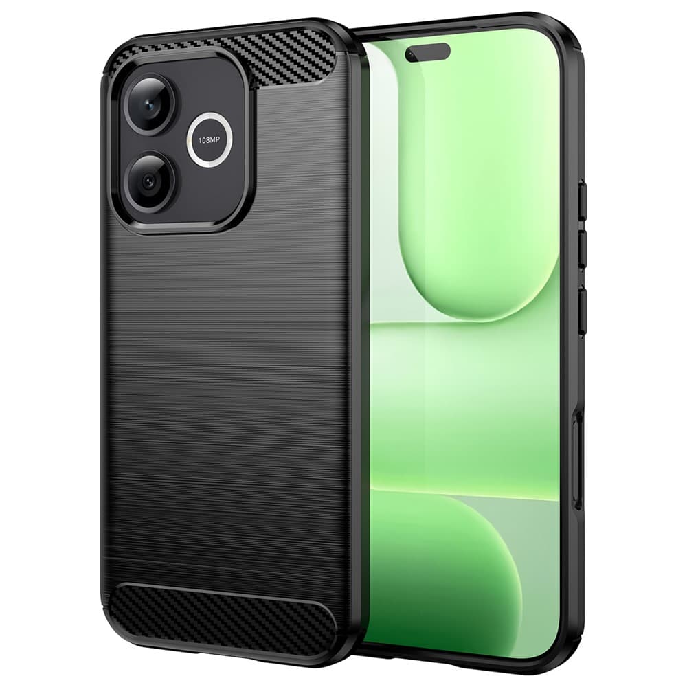 Husa Brush » Honor 600 Lite, TPU, Metall Look, Black 1