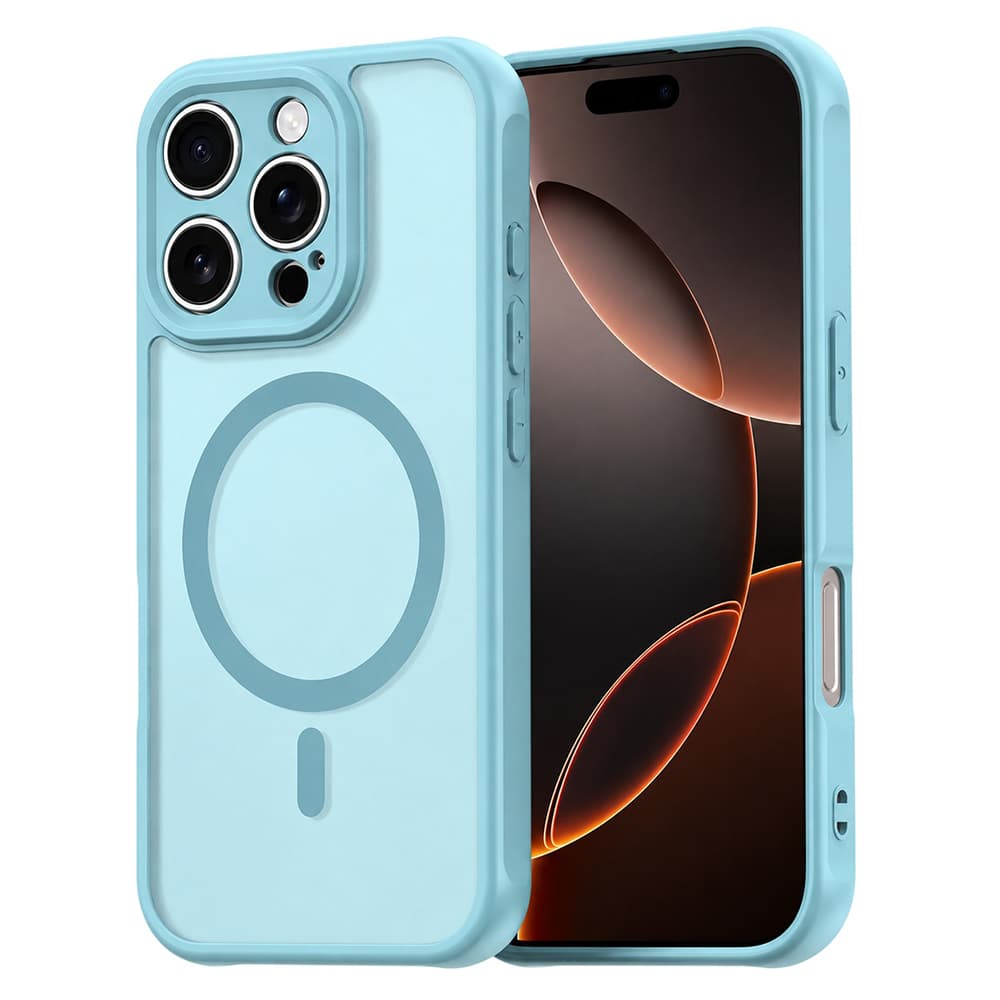 Husa MagFrost Pro » iPhone 16 - Matte MagSafe, Frosted, frame Green 1