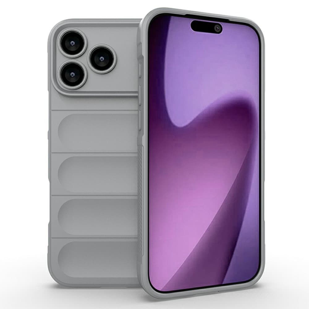 Husa Wave » iPhone 17 Pro Max, Grip Microfiber, ShockProof, Smoke Grey