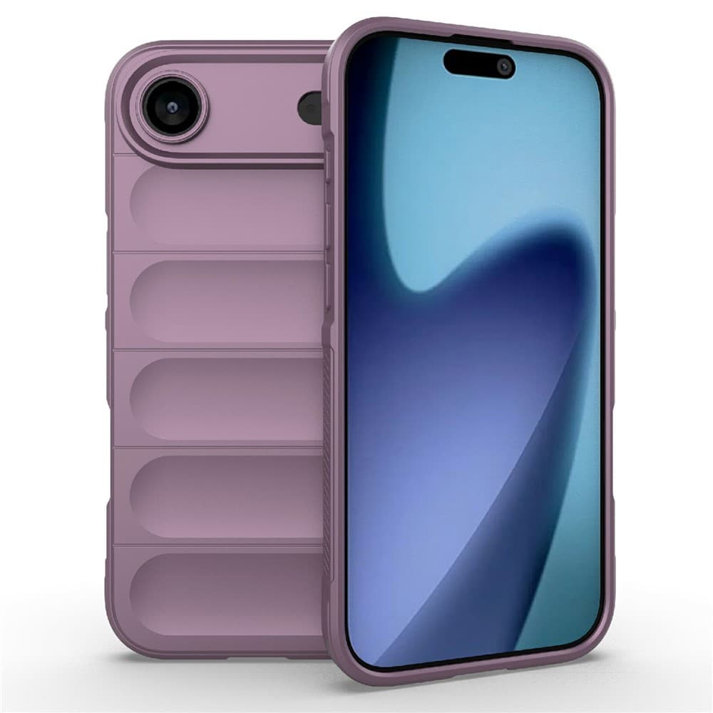 Husa Wave » iPhone 17 Air, Grip Microfiber, ShockProof, Light Purple