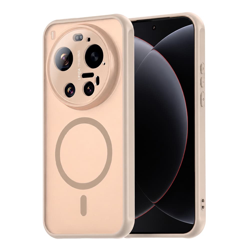 Husa MagFrost Pro » Xiaomi 17 Ultra, Matte MagSafe, Frosted frame, Gold 1