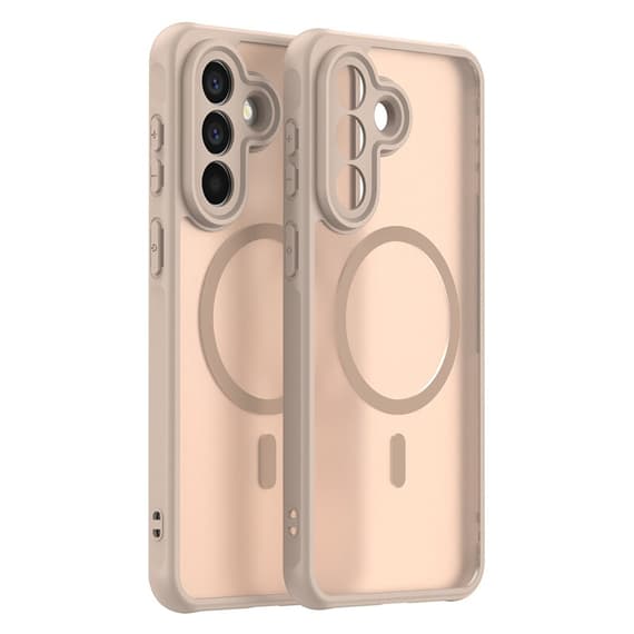 Husa MagFrost Pro » Samsung Galaxy A26 - Matte MagSafe, Frosted, frame Gold 1