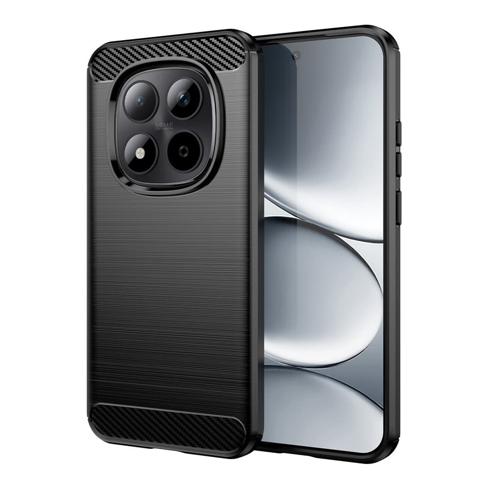 Husa Brush » Xiaomi Redmi Note 15 Pro 5G, TPU, Metall Look, Black 1