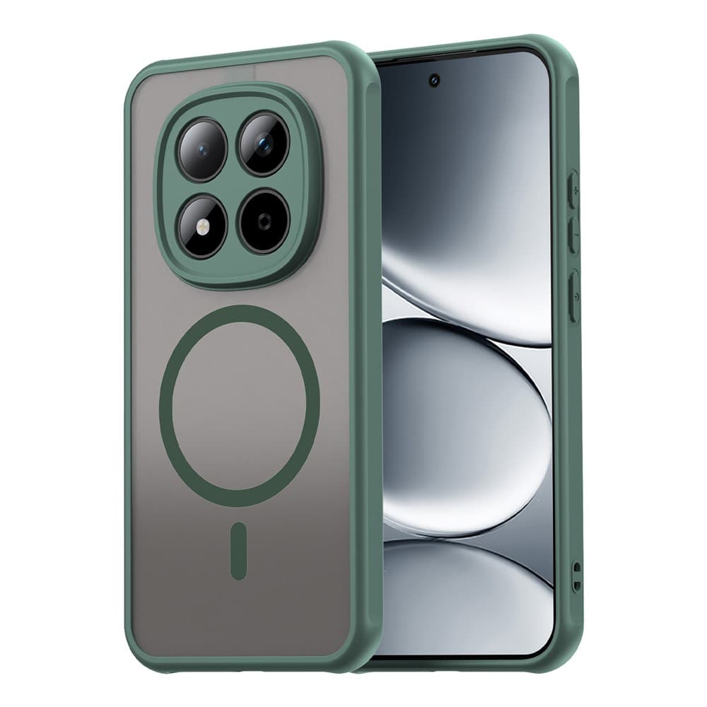 Husa MagFrost Pro » Xiaomi Redmi Note 15 Pro 5G, Matte MagSafe, Frosted frame, Deep Green 1