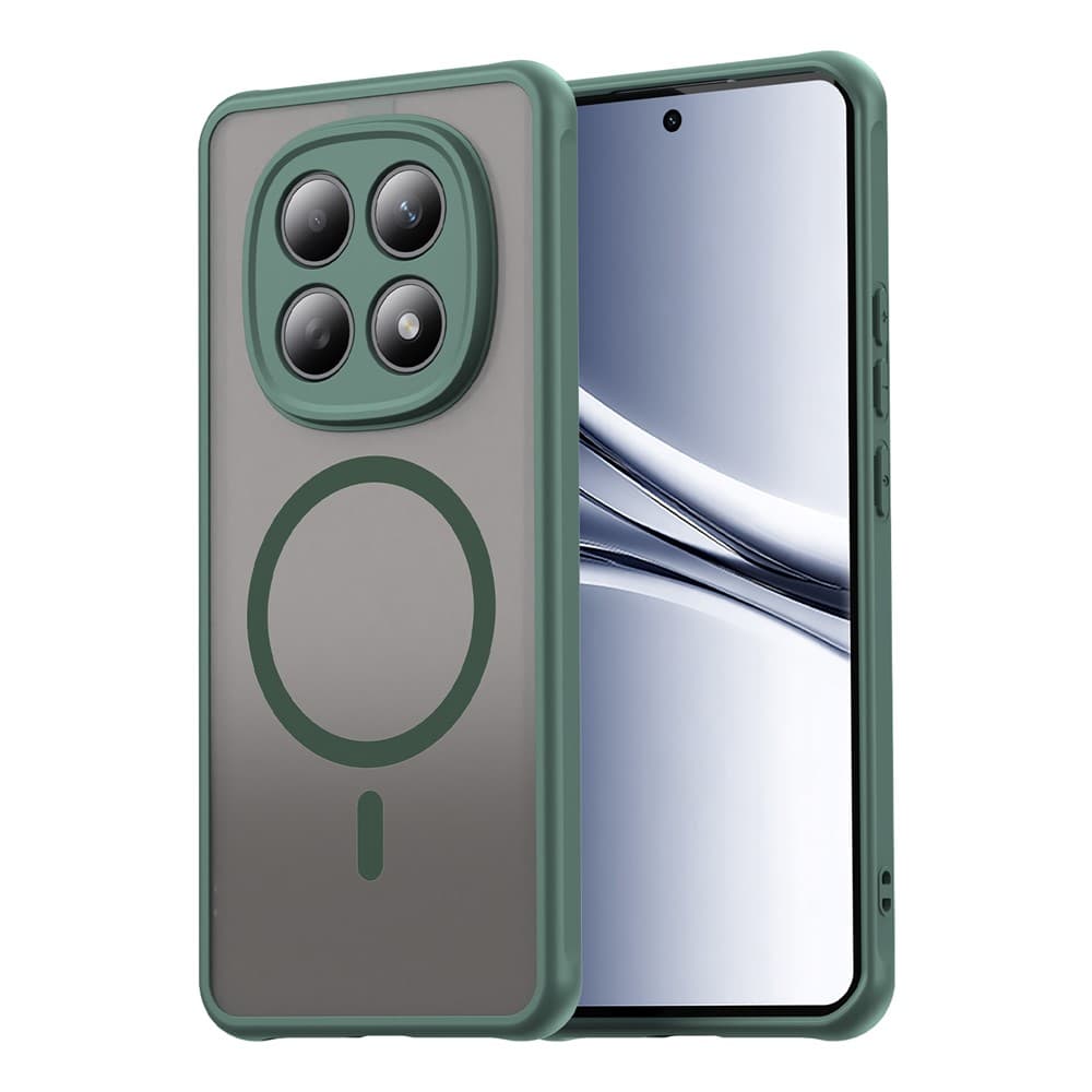 Husa MagFrost Pro » Xiaomi Redmi Note15 5G, Matte MagSafe, Frosted frame, Deep Green 1