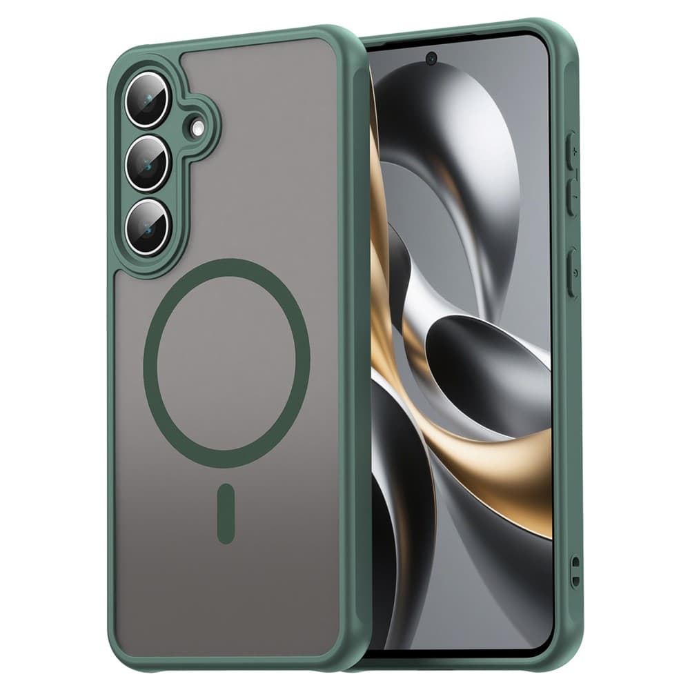Husa MagFrost Pro » Samsung Galaxy S25FE - Matte MagSafe, Frosted, frame Deep Green 1