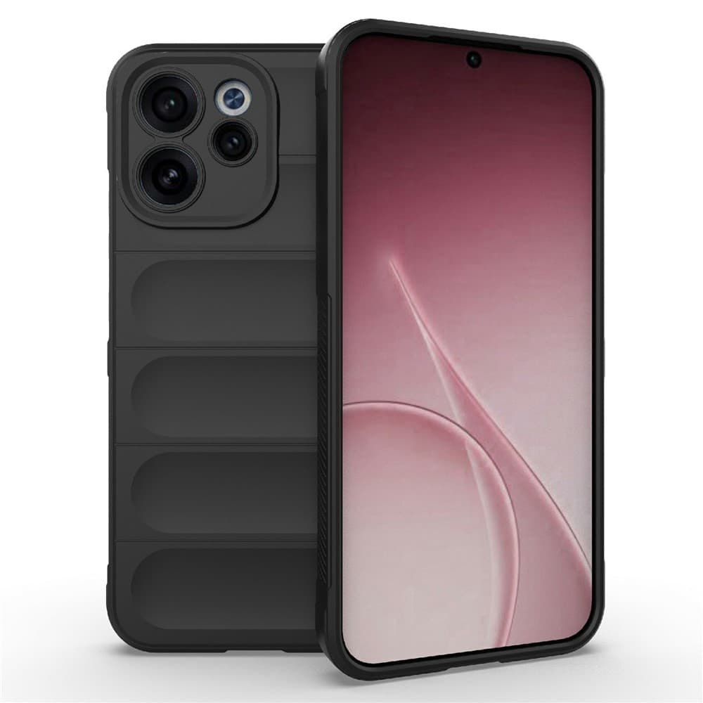 Husa Wave » Oppo Reno 15F, Grip Anti-Shock, TPU, Night Black 1