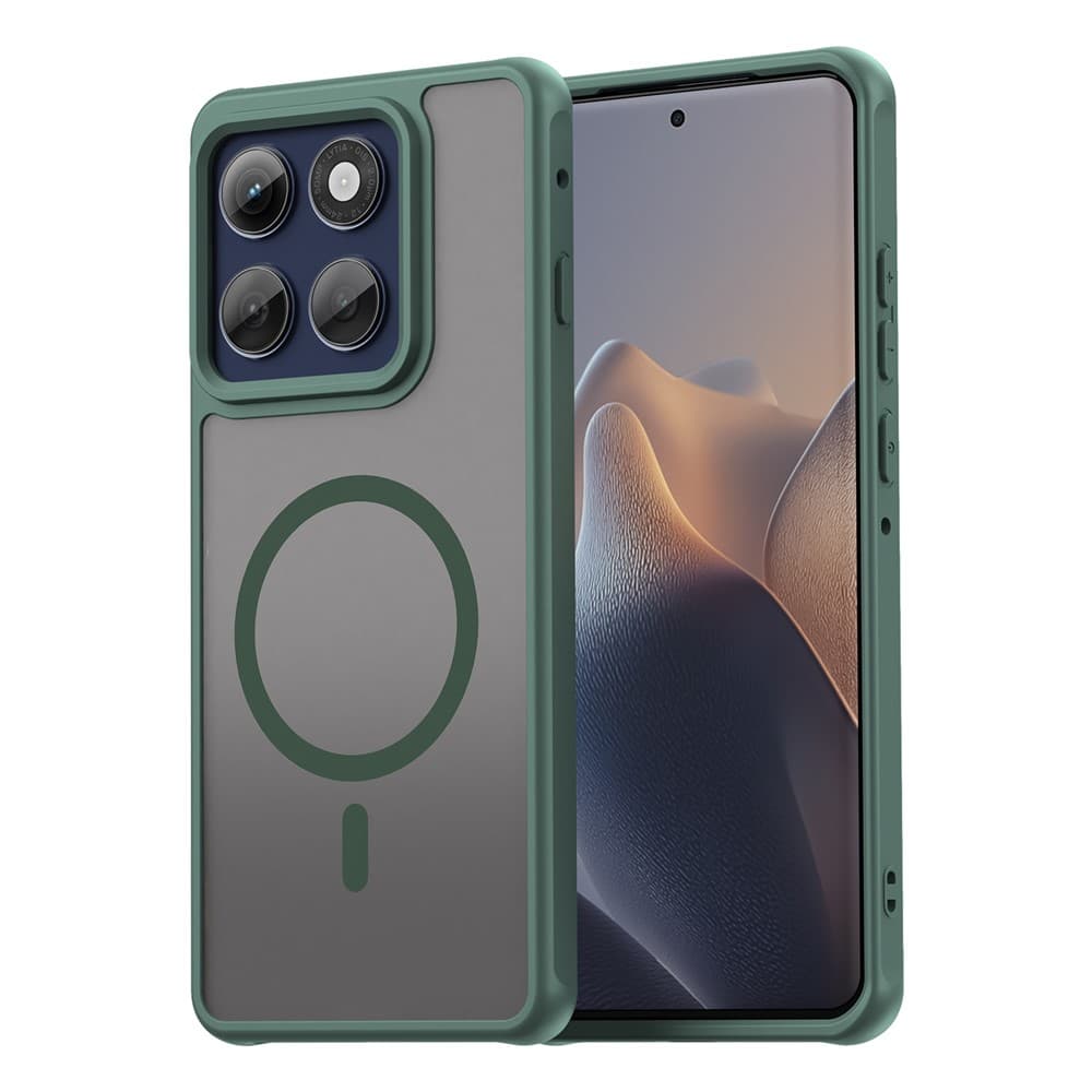 Husa MagFrost Pro » Motorola Edge 60 Pro, Matte MagSafe, Frosted frame, Deep Green 1