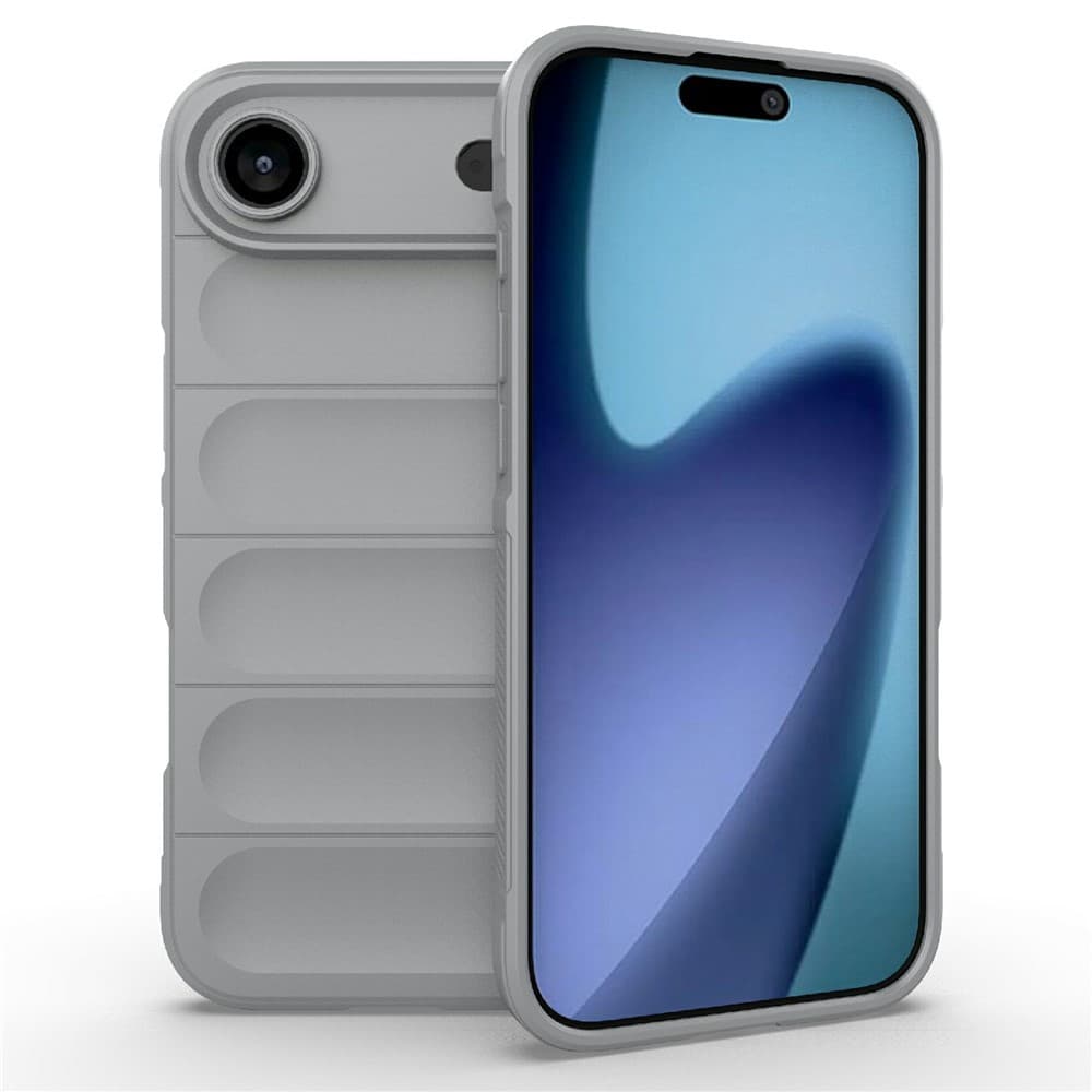 Husa Wave » iPhone 17 Air, Grip Microfiber, ShockProof, Smoke Grey