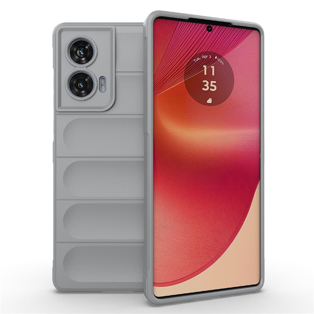 Husa Wave » Motorola Edge 50 Fusion, Grip Anti-Shock, TPU, Smoke Grey 1