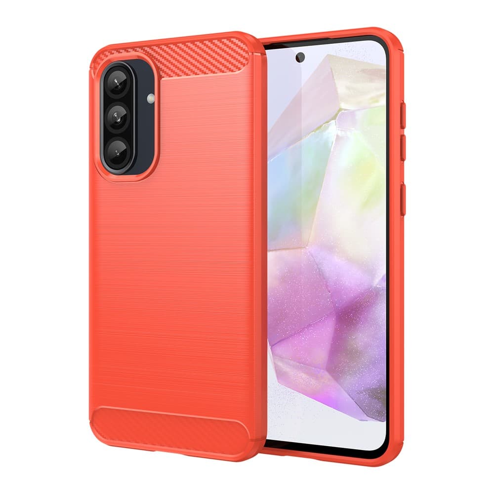 Husa Brush » Samsung A27, TPU, Metall Look, Red 1