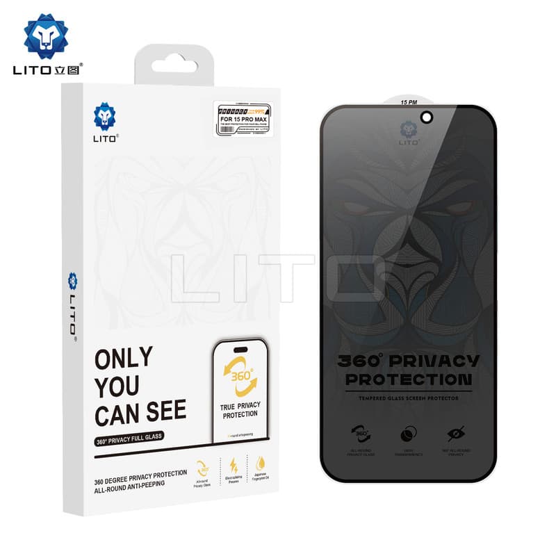 Lito » Folie D+ Ultra Privacy » iPhone 15 Plus, Black frame 1