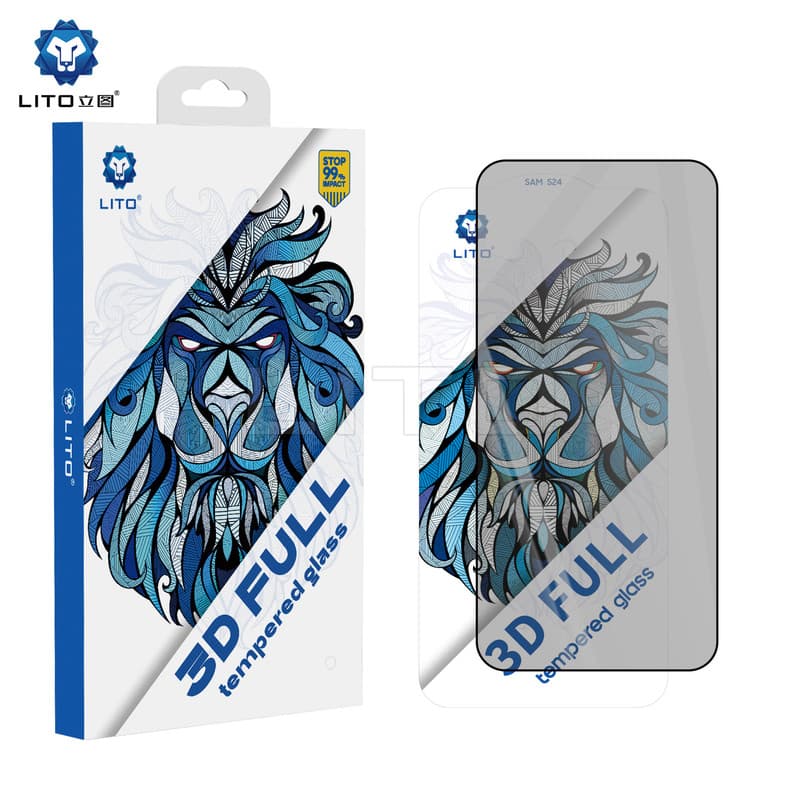 Lito » Folie 2.5D Privacy, pentru Samsung S24 Ultra, Thin Glass 9H, AntiSpy 1