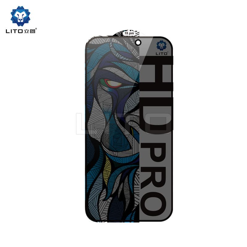 Lito » Folie HD Privacy » iPhone 12 Pro Max - AntiSpy, Black contur [set 10 buc] 1